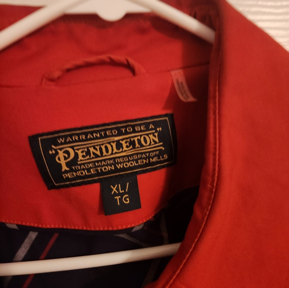 Pendleton Red Coat With Plaid Interior - image 2